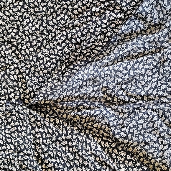 Vintage Express Button Up Floral Maxi Skirt Rayon 90s Compagnie Internationale S - Picture 5 of 8